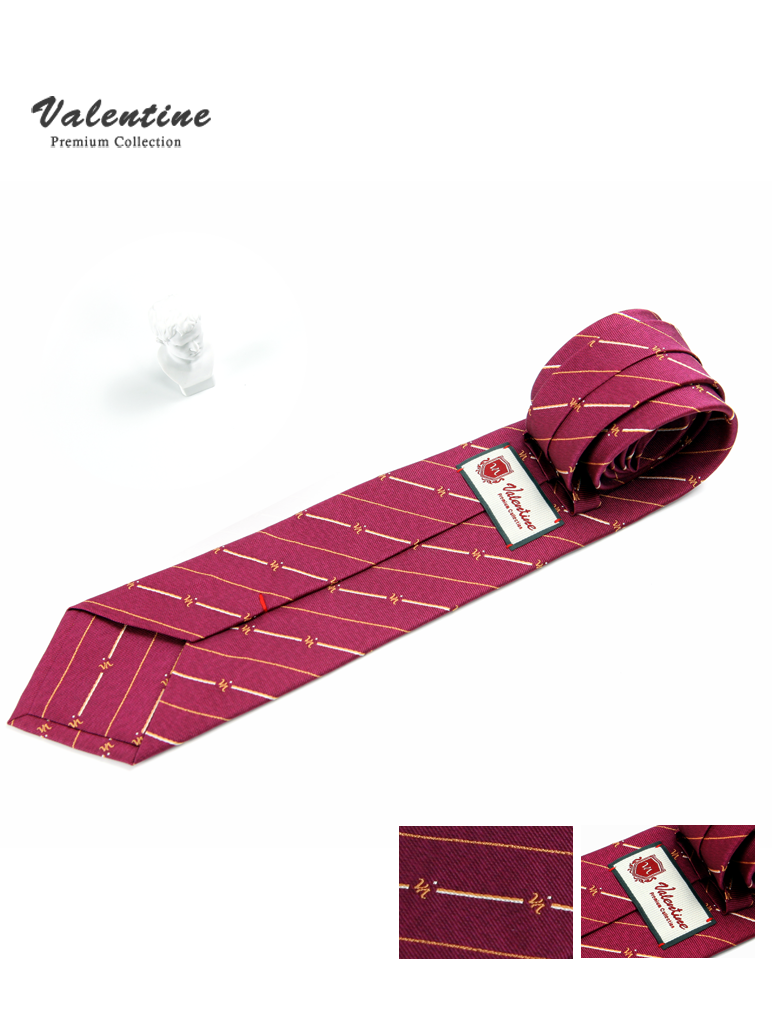 발렌타인 넥타이 [다크레드]