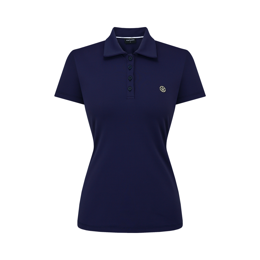 VERALUCE Golf Aster Short-Sleeved Shirt Navy