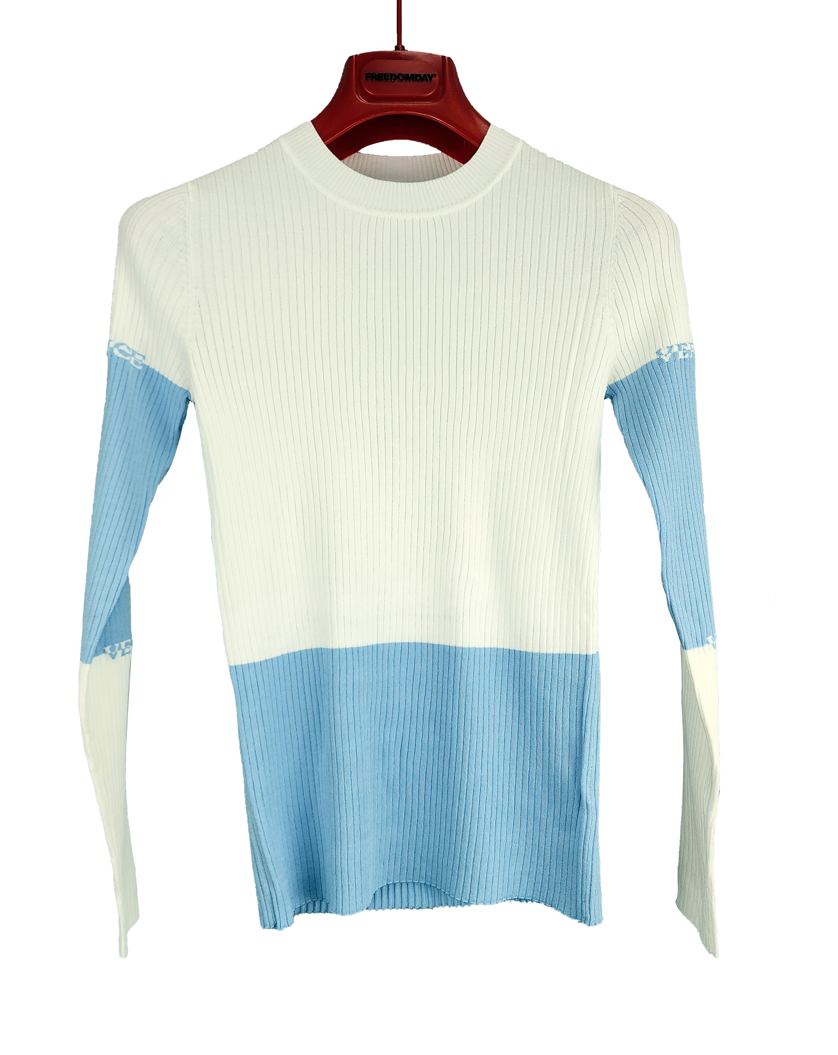 AVA POLORA ROUND NECK KNIT Blue