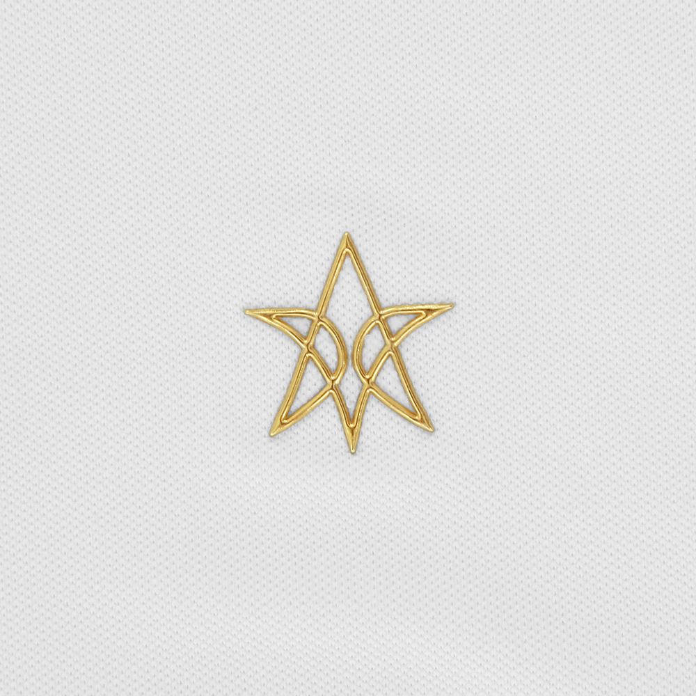 VERALUCE Golf Aster Gold Button Short-Sleeved Shirt White