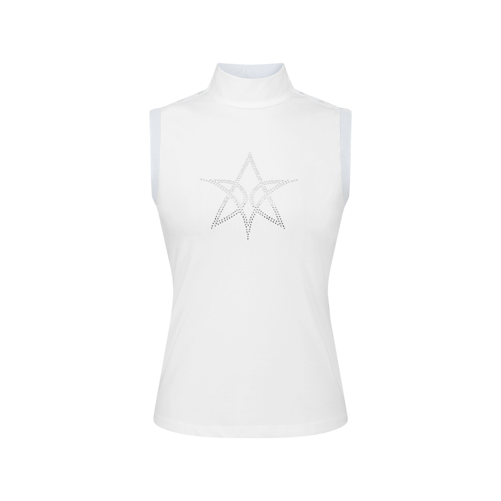 VERALUCE Golf Vivian Big Logo Sleeveless Vest White