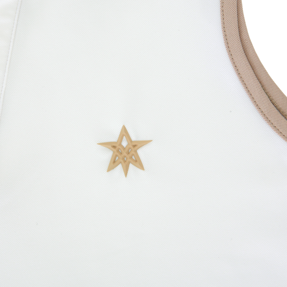 VERALUCE Golf Vivian Open Two Tone Sleeveless Shirt White