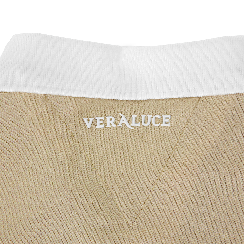 VERALUCE Golf Vivian Open Two Tone Sleeveless Shirt Beige