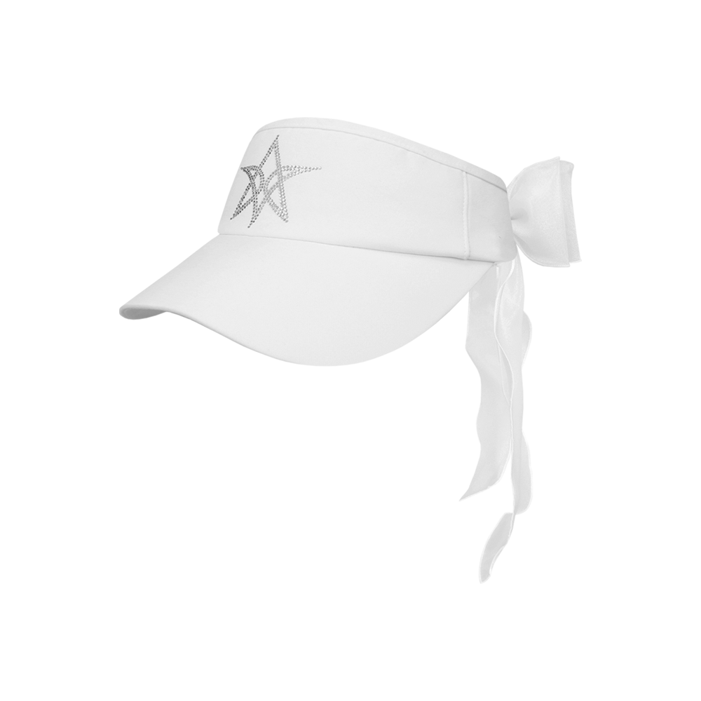 VERALUCE Golf Lucia Hotfix Visor White