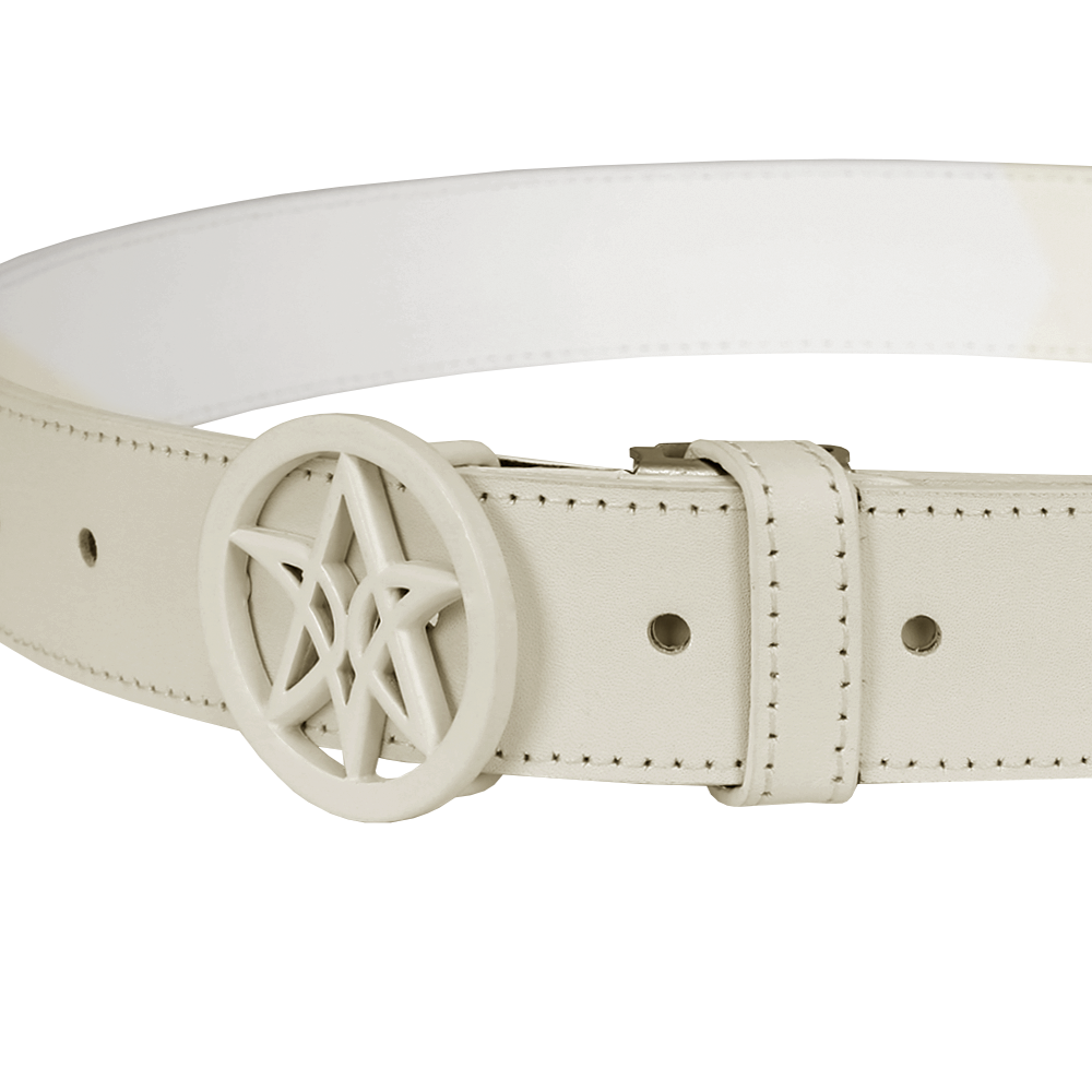 VERALUCE Golf Haeace Leather Belt Beige