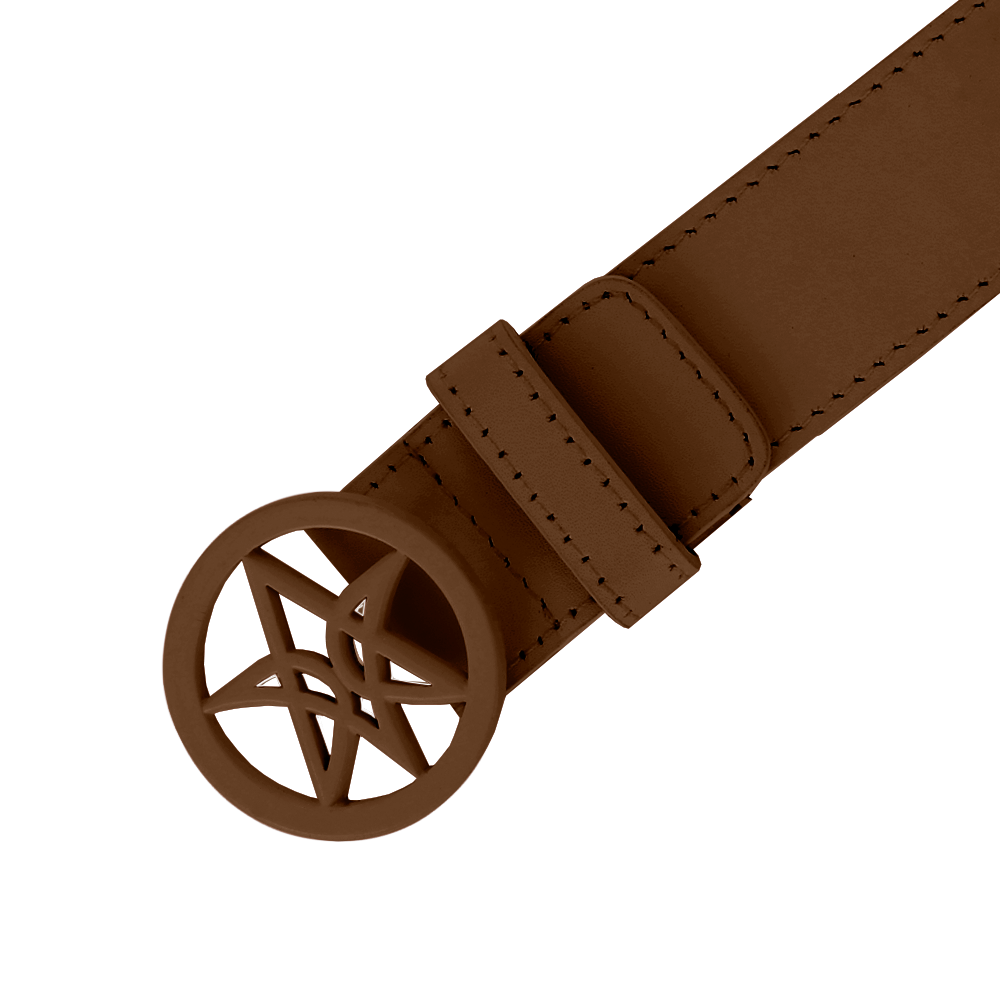VERALUCE Golf Haeace Leather Belt Brown