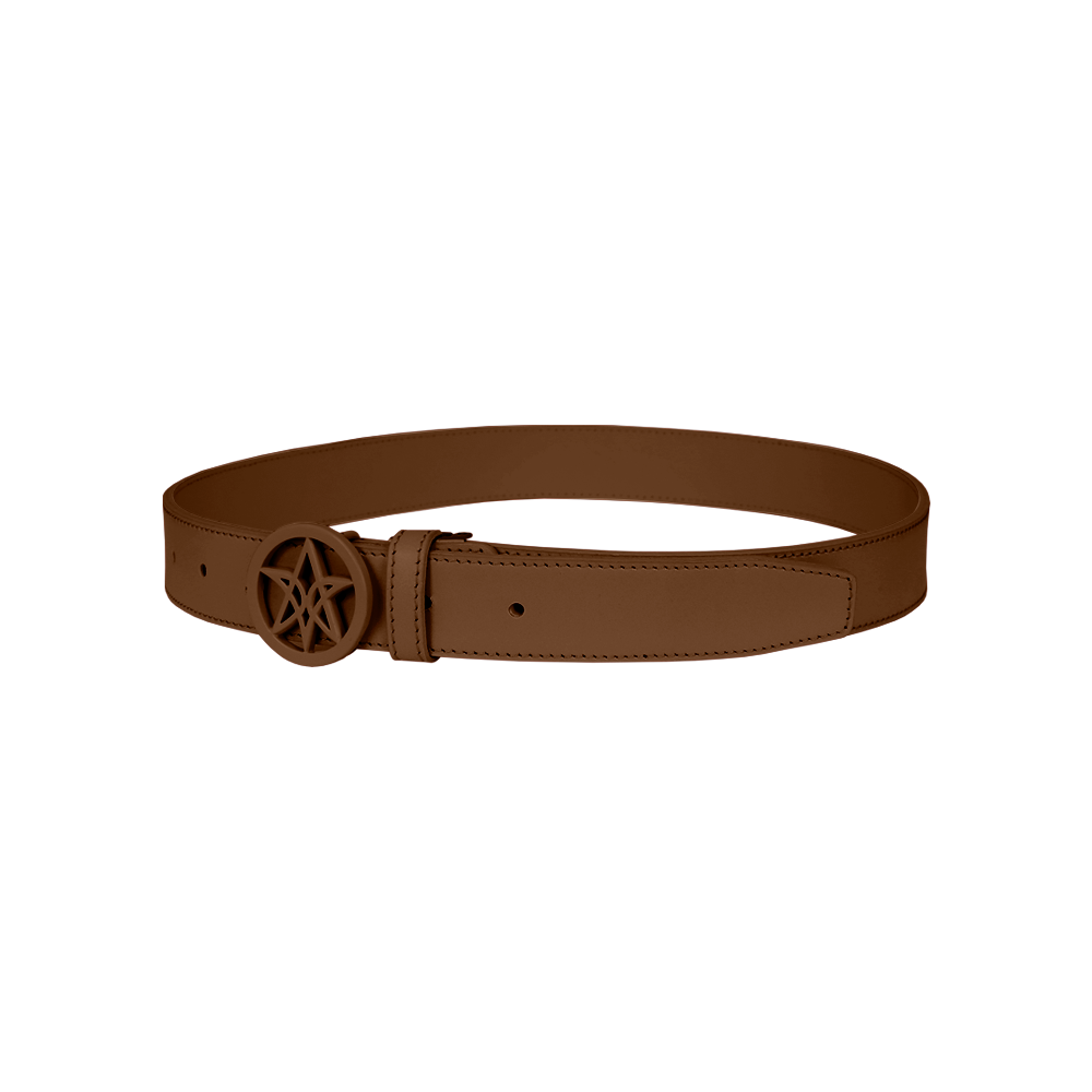 VERALUCE Golf Haeace Leather Belt Brown