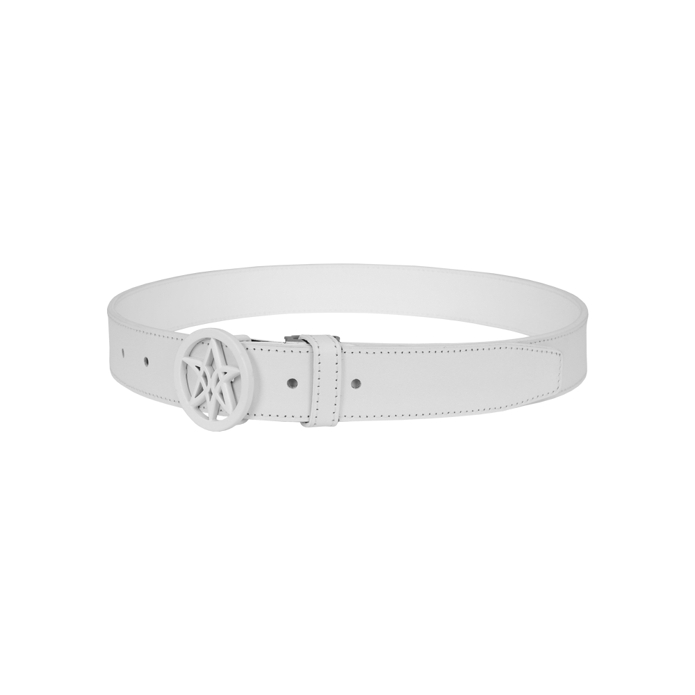 VERALUCE Golf Haeace Leather Belt White