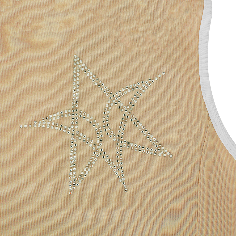 VERALUCE Golf Vivian V-neck Sleeveless Shirt Beige