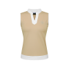 VERALUCE Golf Vivian V-neck Sleeveless Shirt Beige