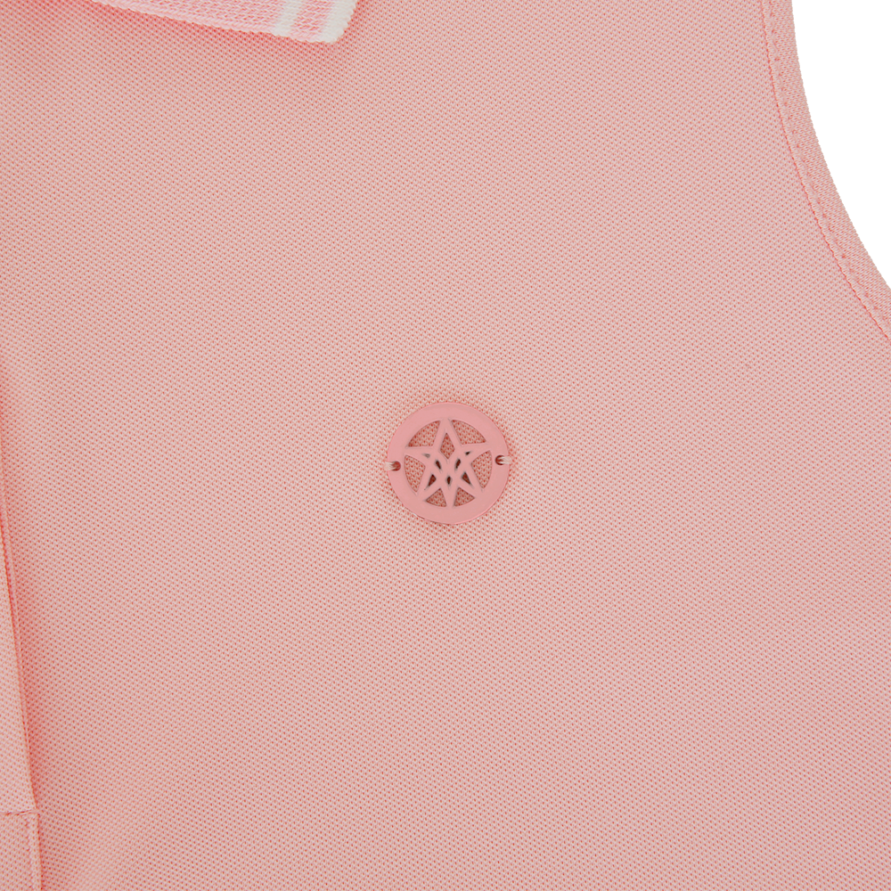 VERALUCE Golf Vivian Simple Collar Sleeveless Shirt Pink