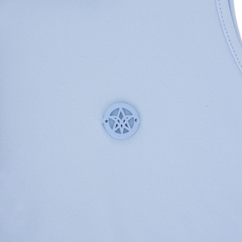 VERALUCE Golf Vivian Simple Collar Sleeveless Shirt Sky blue