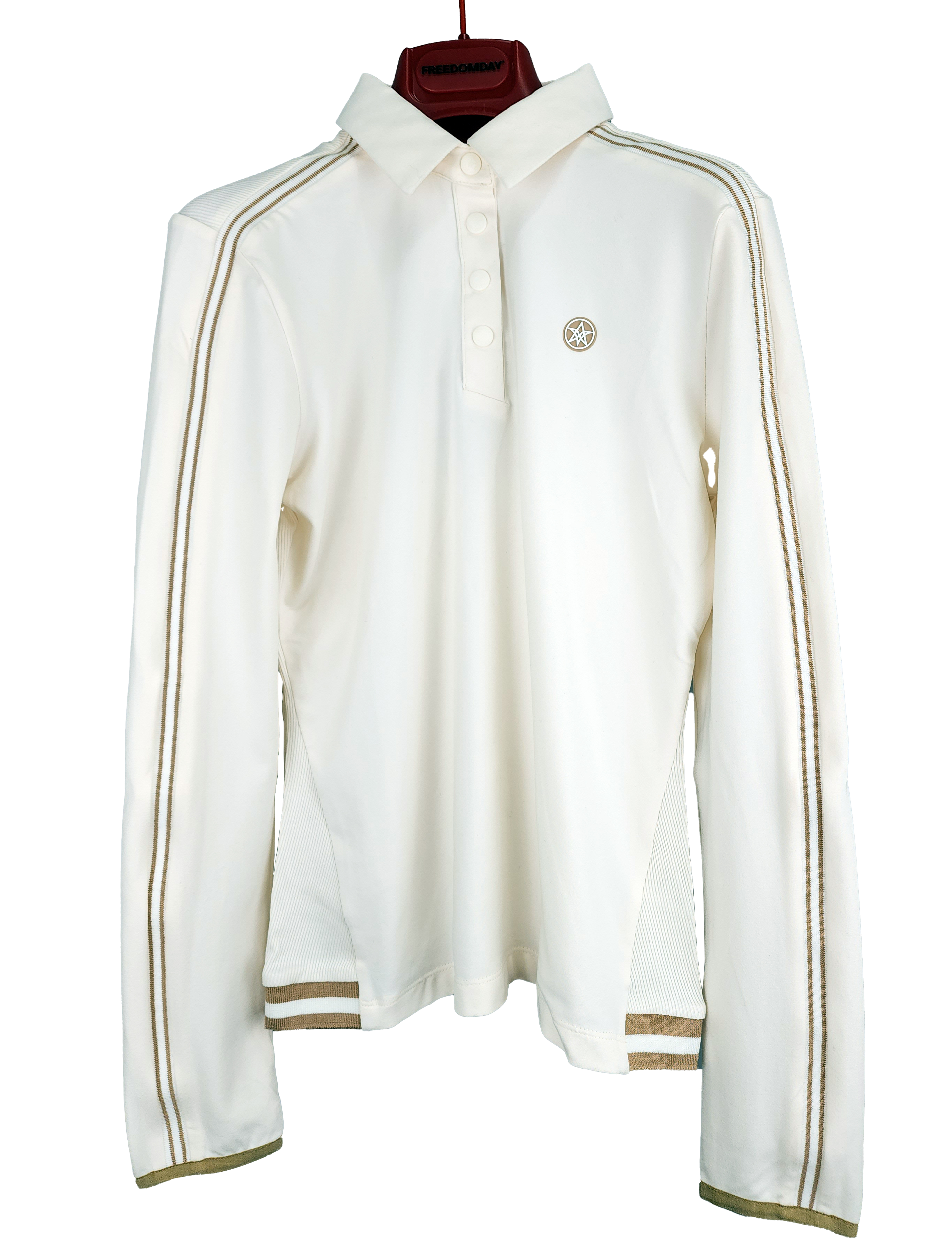 veraluce Golf Adora Line Point Long- Sleevess Shirt Ivory