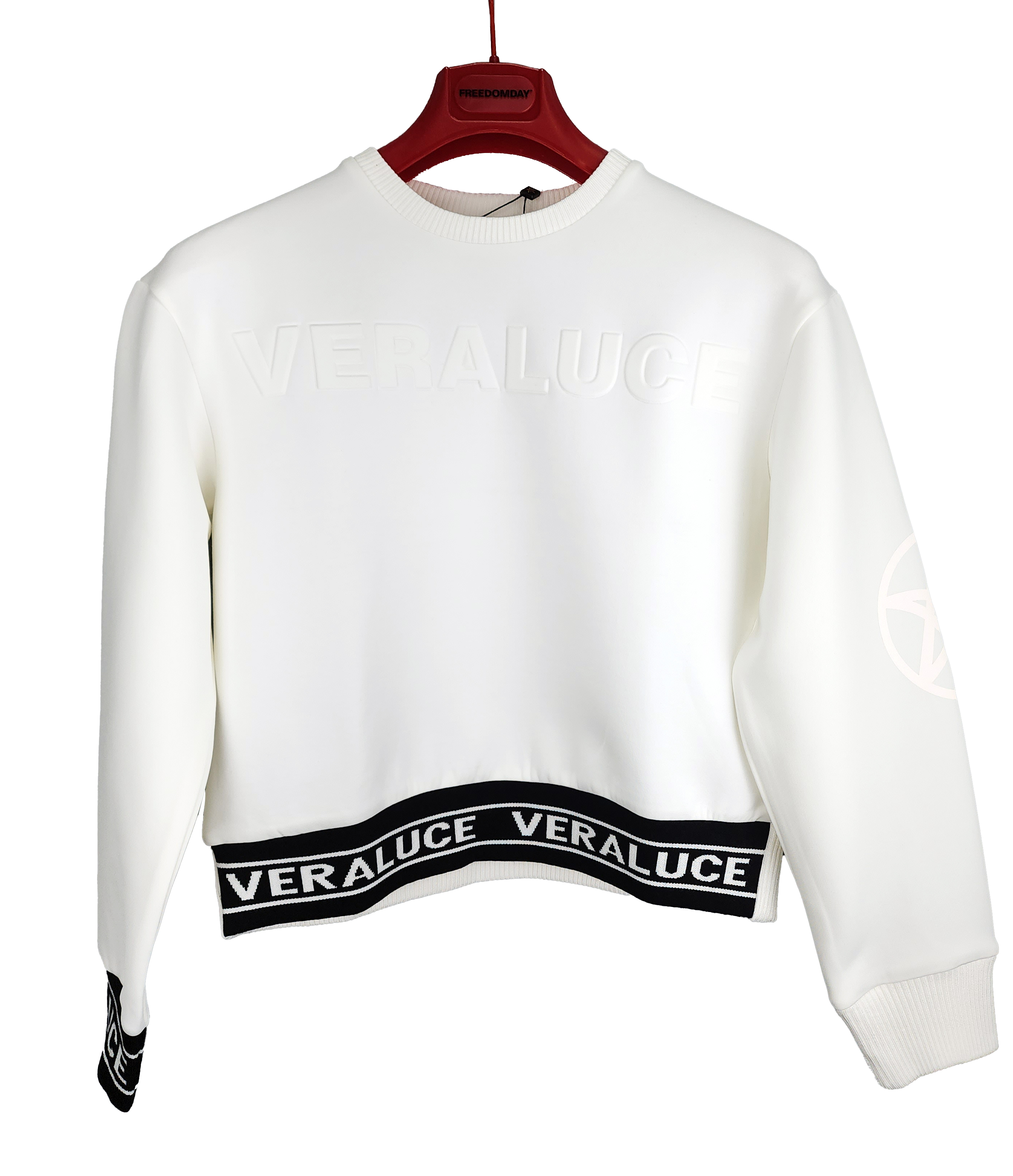 VERALUCE Golf Aloha Crew Neck Long Sleeve Sweatshirt white